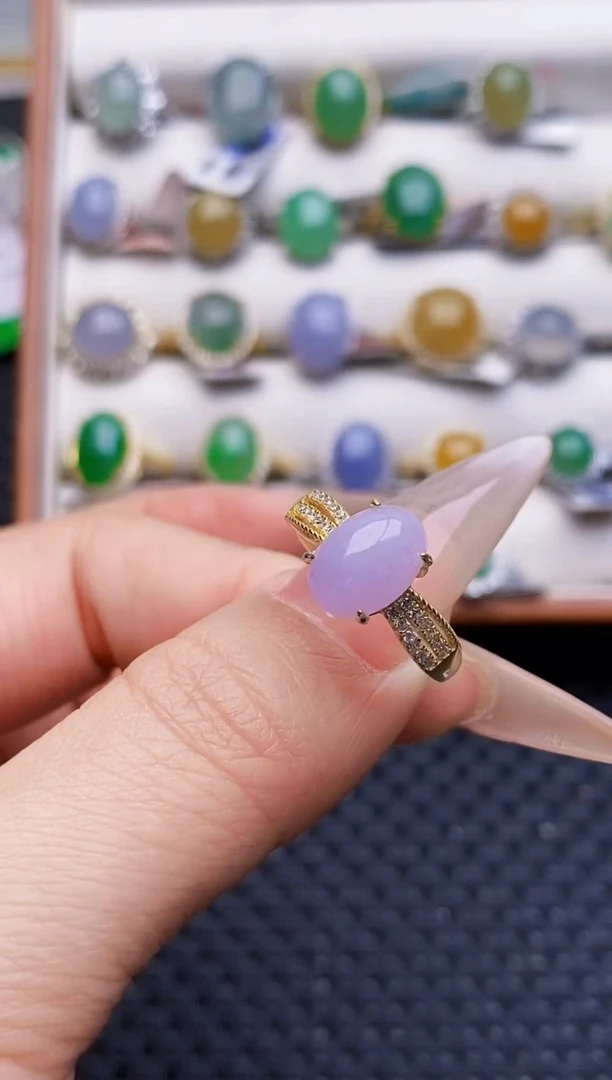 银S925镶嵌戒指翡翠3260