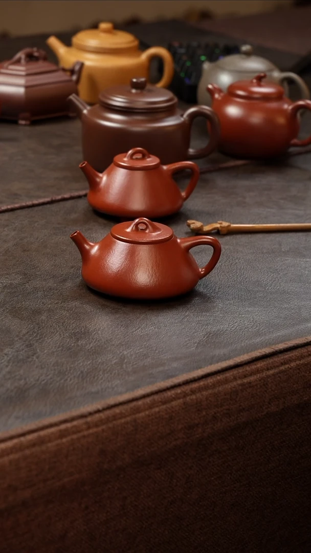茶壶紫砂壶·21朱泥石瓢100cc