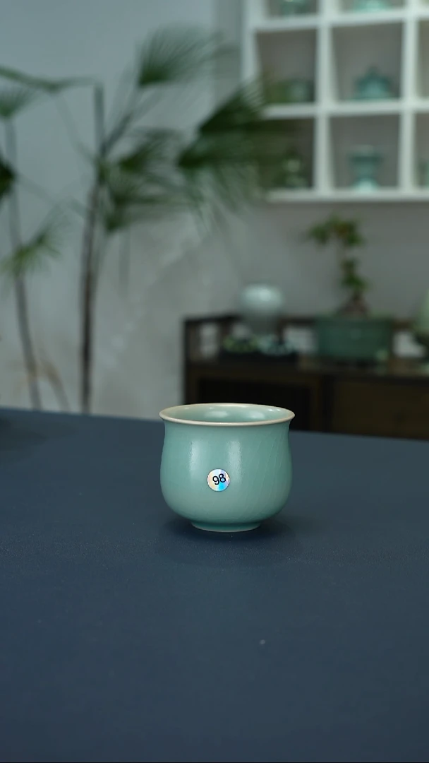 瓷片98号仿古釉玉兰杯一级品      洁