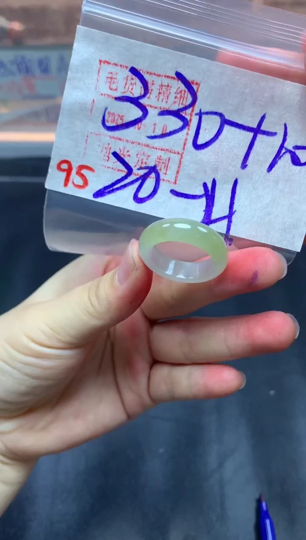 未镶嵌定制翡翠戒圈20-21#340毛货需精细抛光