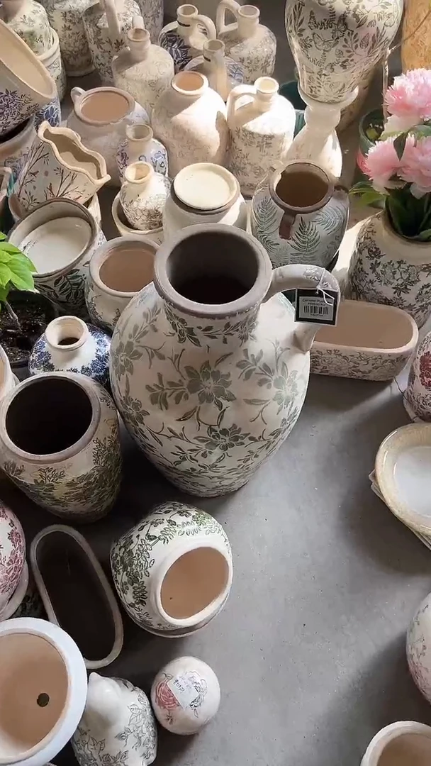 【闪购商品】陶瓷微瑕花盆高51cm内口9.5cm