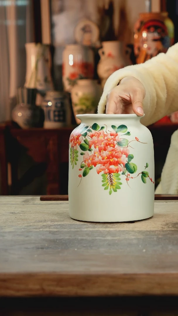 【闪购商品】瓷片景德镇纯手工釉下彩精品花瓶