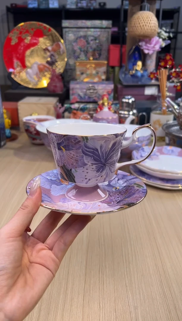 112绮梦花语咖啡杯（平口）