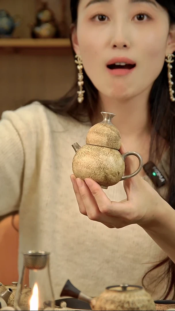 言野手作 粉引仿古葫芦壶套装