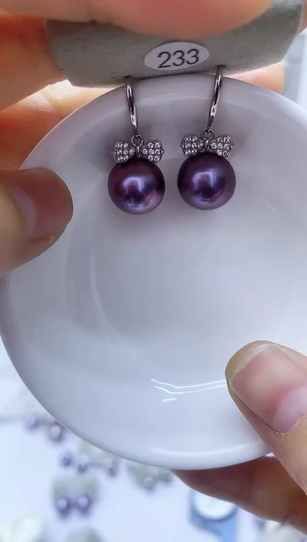 【闪购商品】淡水珍珠耳饰银S925镶嵌233