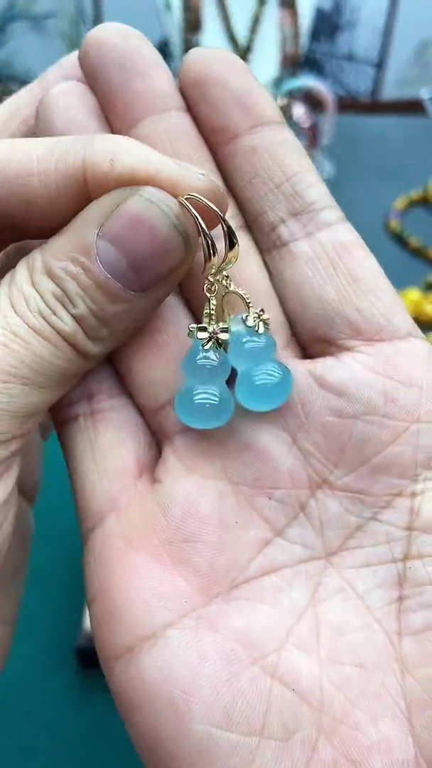 【闪购商品】翡翠耳饰银S925镶嵌S85 耳饰