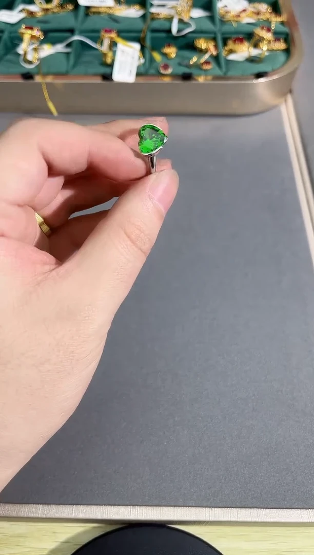 石榴石戒指银S925镶嵌A0026