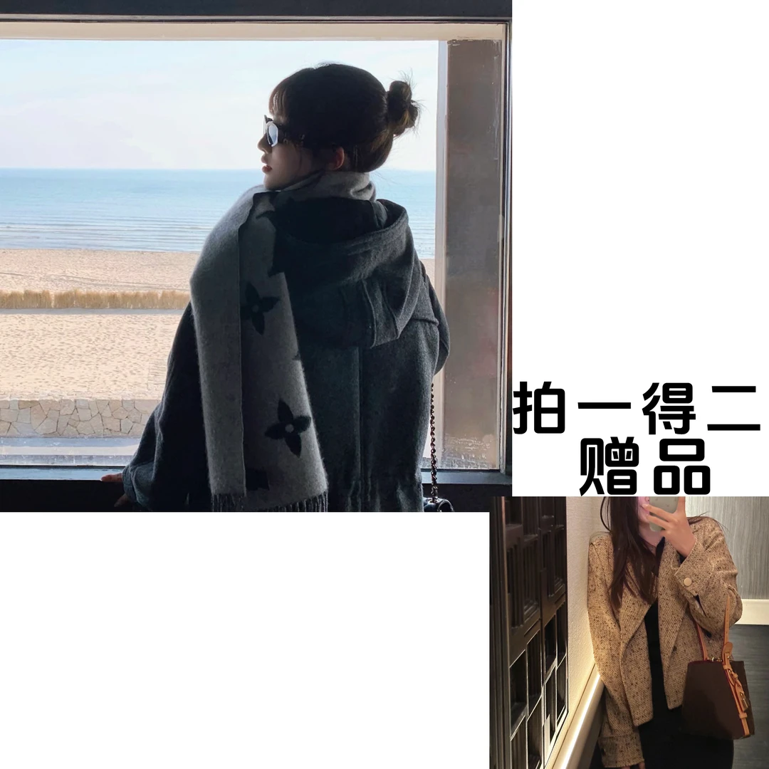 棕色 动物绒披肩内蒙古保暖舒适拍一得二两用披肩