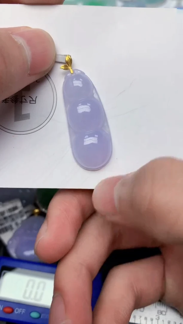 颈饰18K金镶嵌翡翠天然缅甸翡翠a货百元以上9元证书费自理