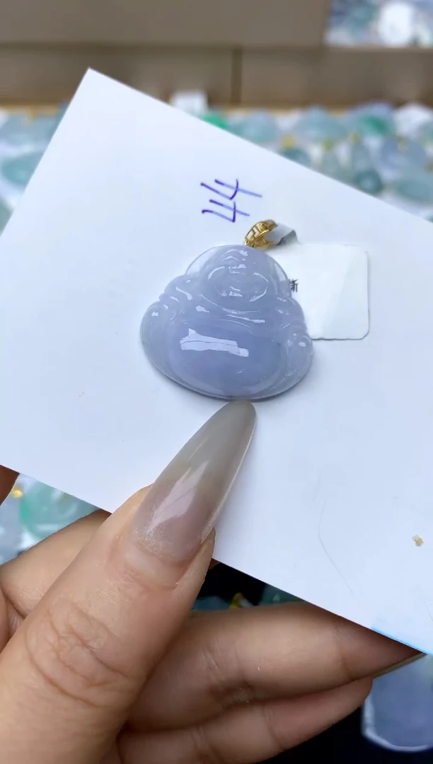 【闪购商品】翡翠颈饰18K金镶嵌天然A货翡翠