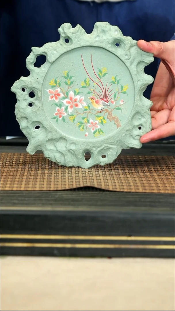 【闪购商品】紫砂茶壶72豆青 赏盘壶承