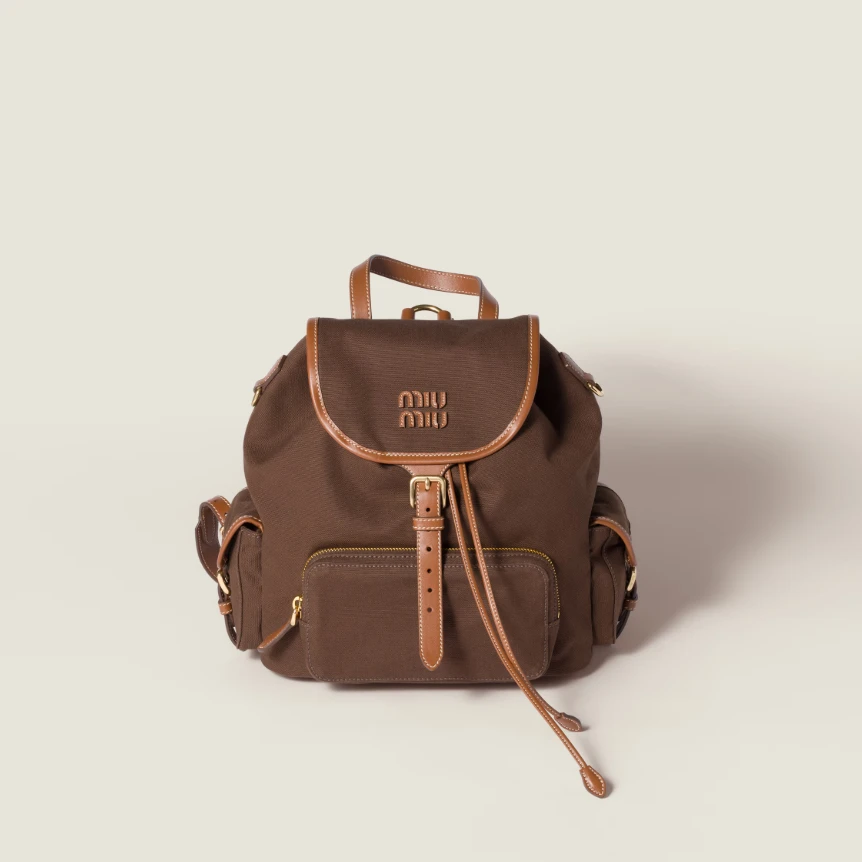 未使用 MIU MIU/缪缪 【念念特价】MIUMIU 双肩包 大号 棕色