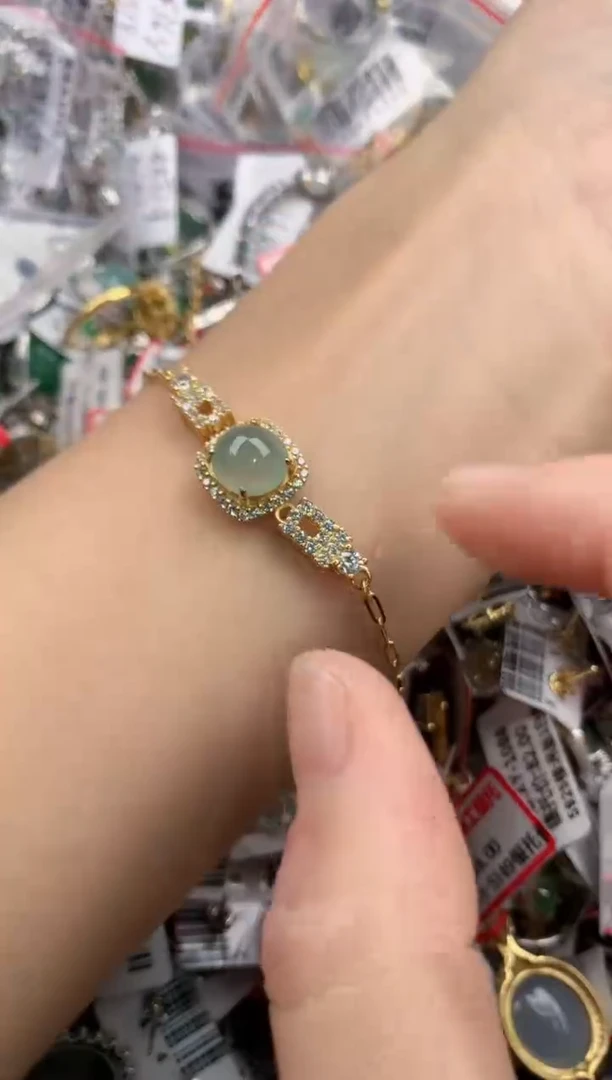 银S925镶嵌戒指翡翠1111-----2