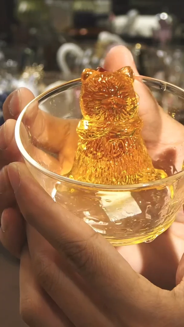 泡澡猫黄色猫猫主人杯
