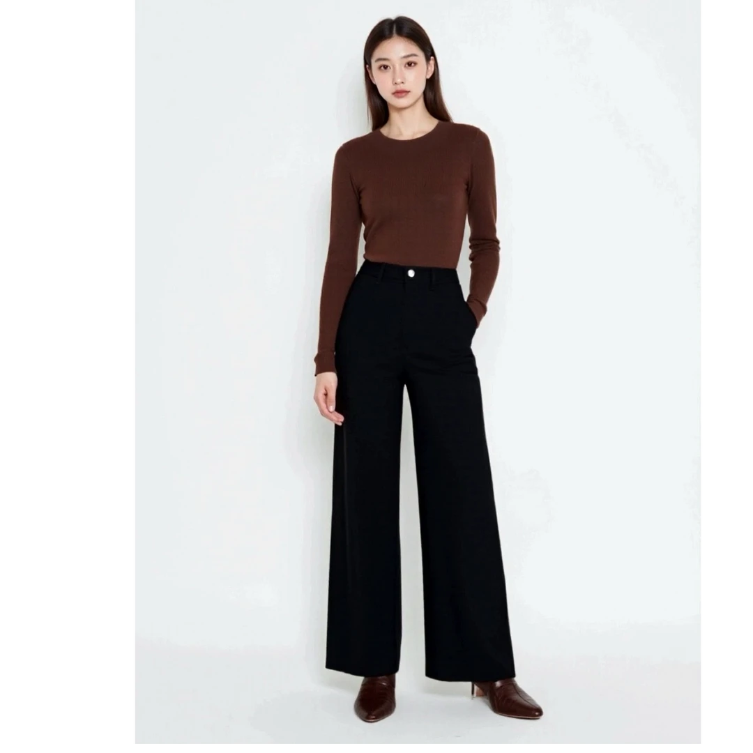 糖壳男女秋冬圆领简约休闲时尚百搭显瘦长袖云暖衣