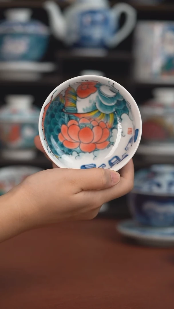 老师作品神仙鱼矮卢氏杯（微瑕福利 ）