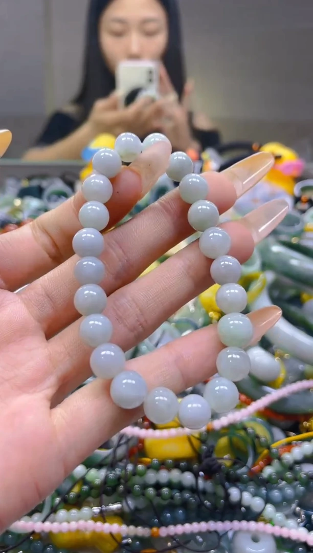 翡翠未镶嵌颈饰8MM/N/翡翠A货一图一物