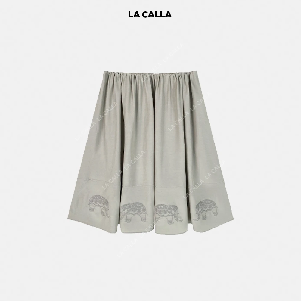 LA CALLA大象半裙国风设计师重工大象半身裙YY51-2030
