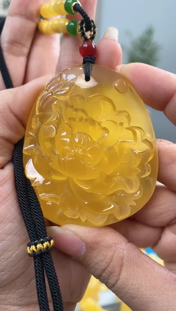【闪购商品】蜜蜡裸石未镶嵌天然琥珀蜜蜡牡丹花