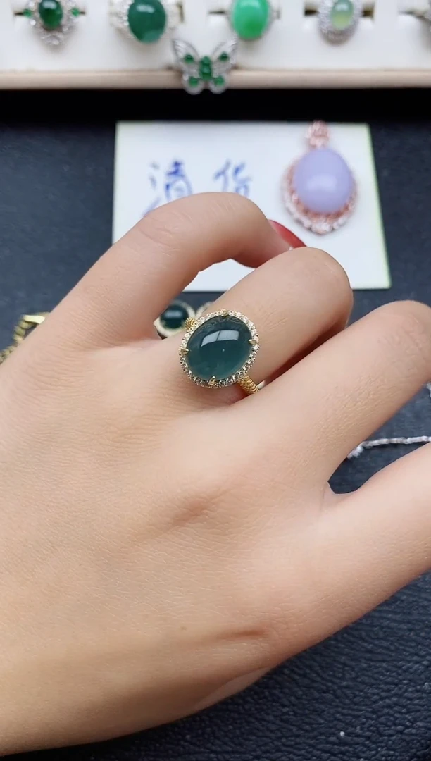 【闪购商品】翡翠戒指银S925镶嵌11111