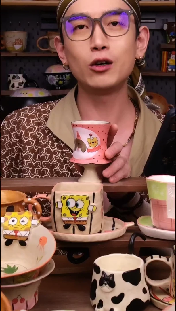 杯子景德镇可爱设计师款陶瓷