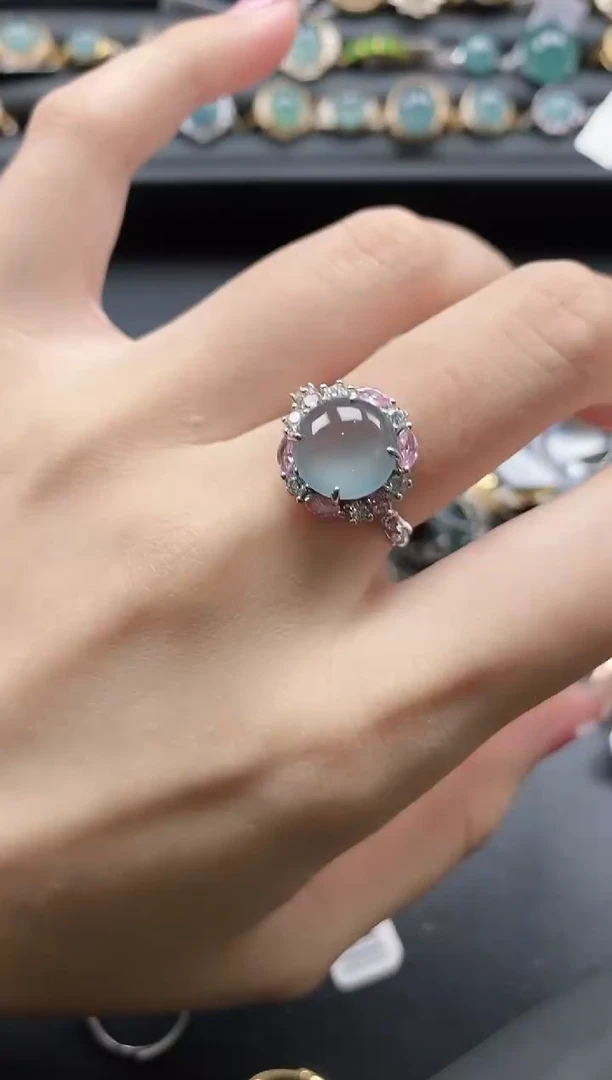 【闪购商品】翡翠戒指银S925镶嵌11111