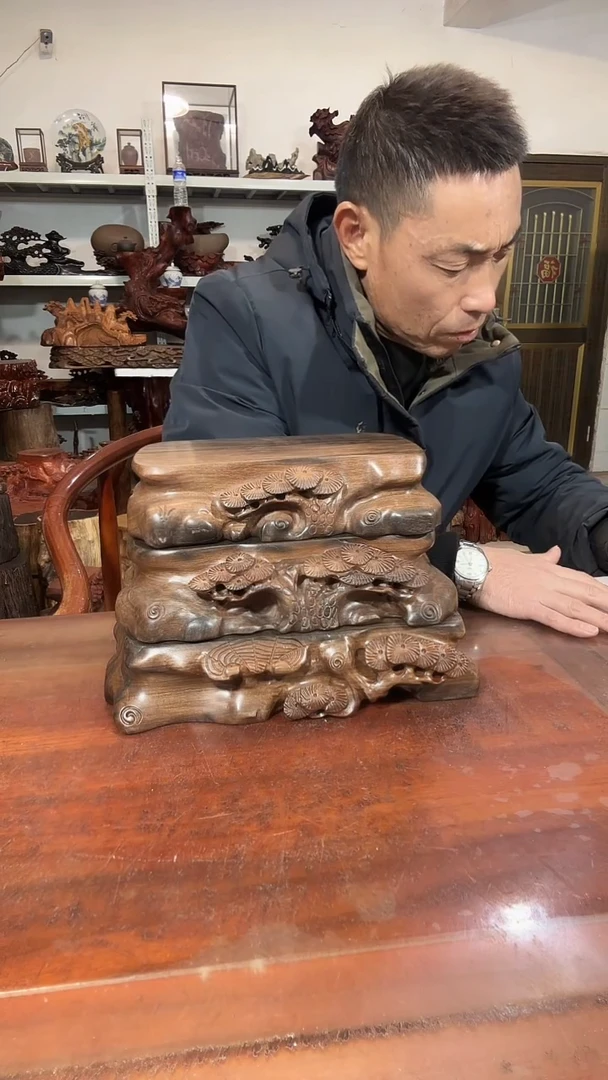 木刘*军红木随形创意底座yyds