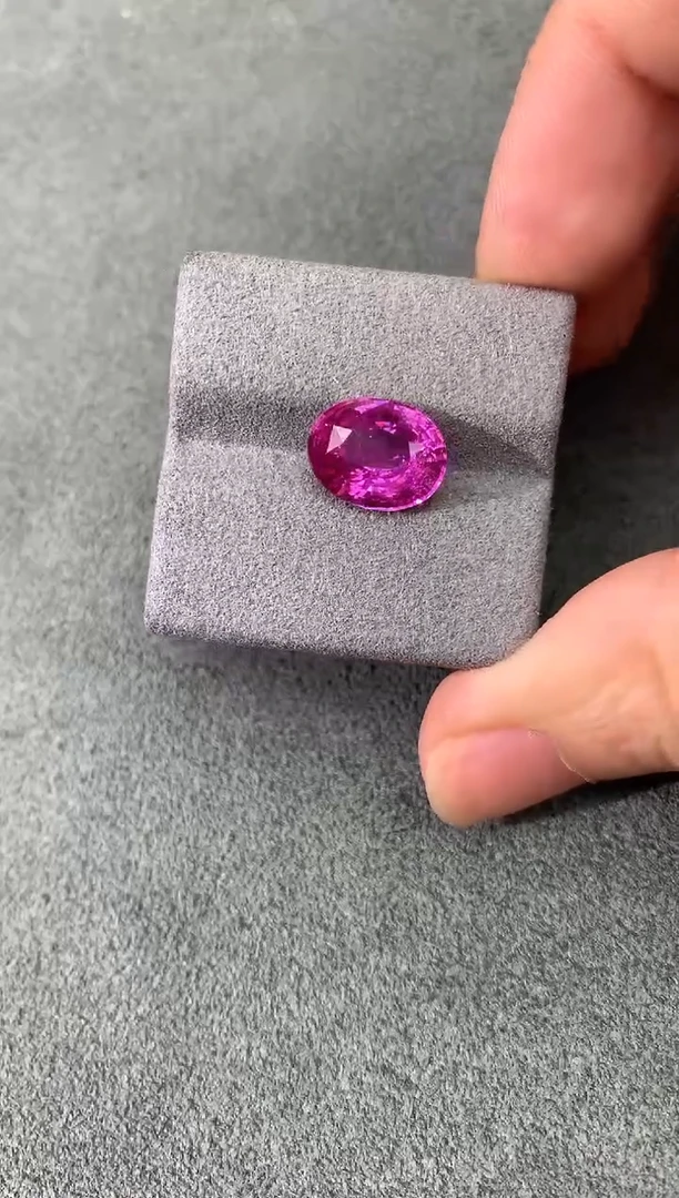 裸石彩色蓝宝石无烧粉色蓝宝石 5.09CT