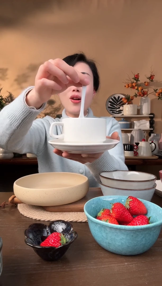 【闪购商品】瓷片咖啡杯碟微瑕
