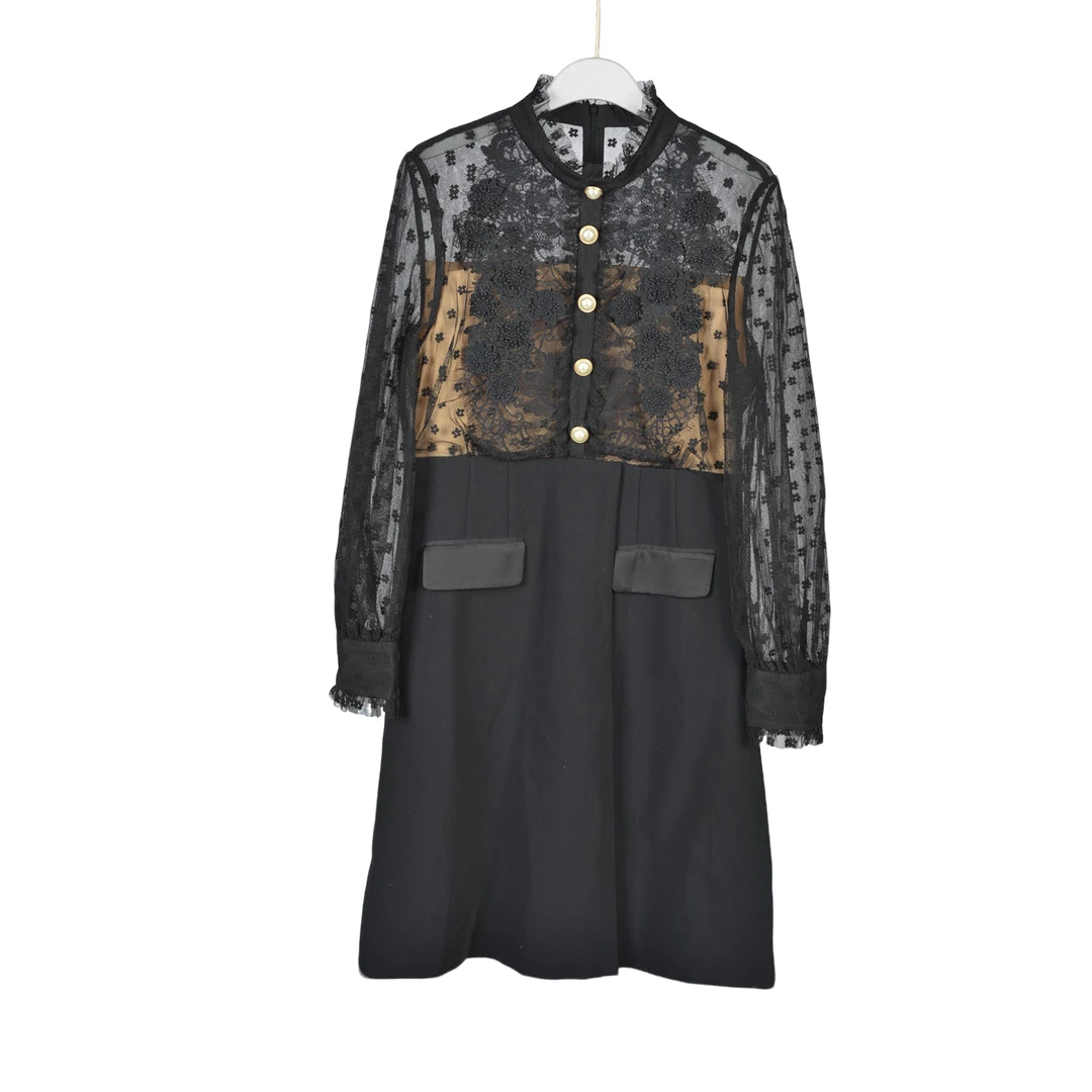 GPC2【专柜捡漏】经典时尚小香风系列女装RYC-连衣裙9981-黑色