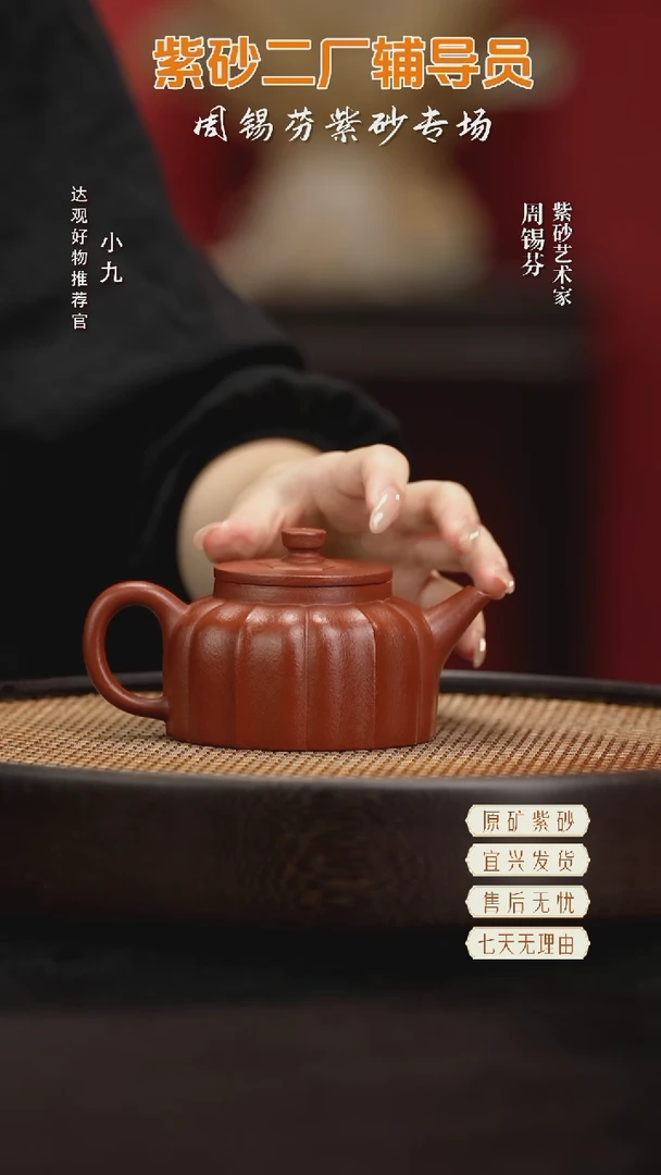 九ZM19周锡芬筋纹德中大红泥260