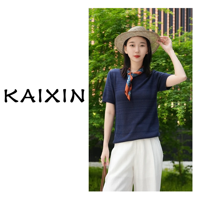 【时尚风】时尚初夏针织短袖 毛衣轻薄透气KX