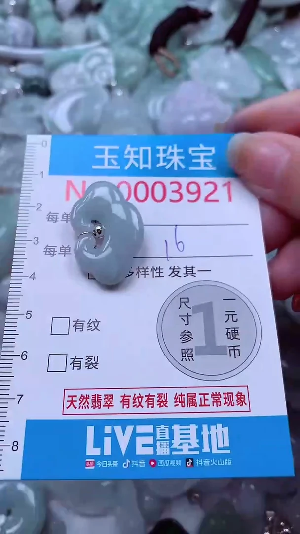 吊坠(不含链)未镶嵌翡翠3921