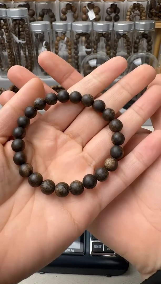 【闪购商品】沉香手串张勺子圆珠沉水卡8+保7克+