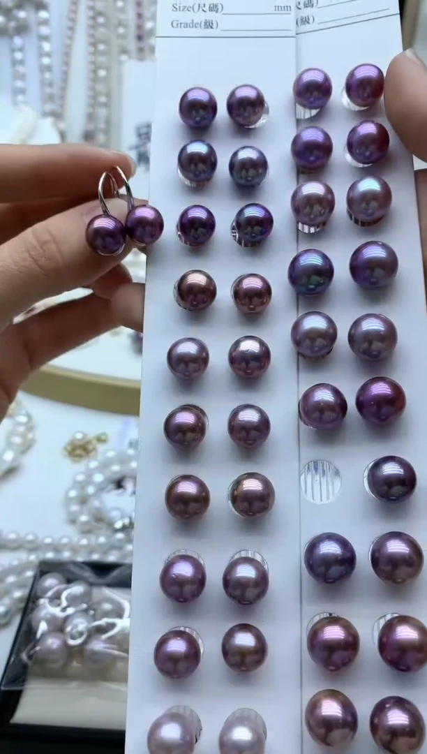 【闪购商品】淡水珍珠耳饰银S925镶嵌多样性发其一非无暇