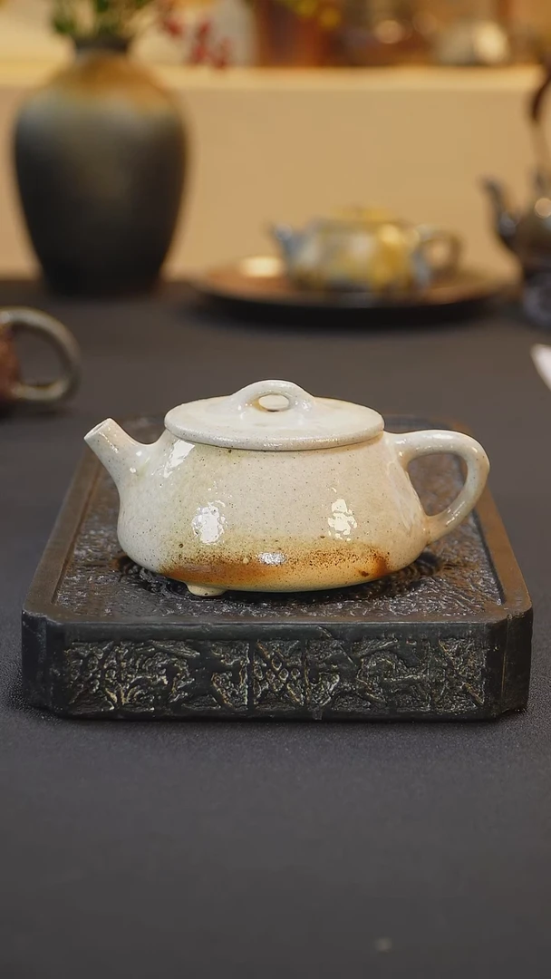 茶壶紫砂纯自然柴烧