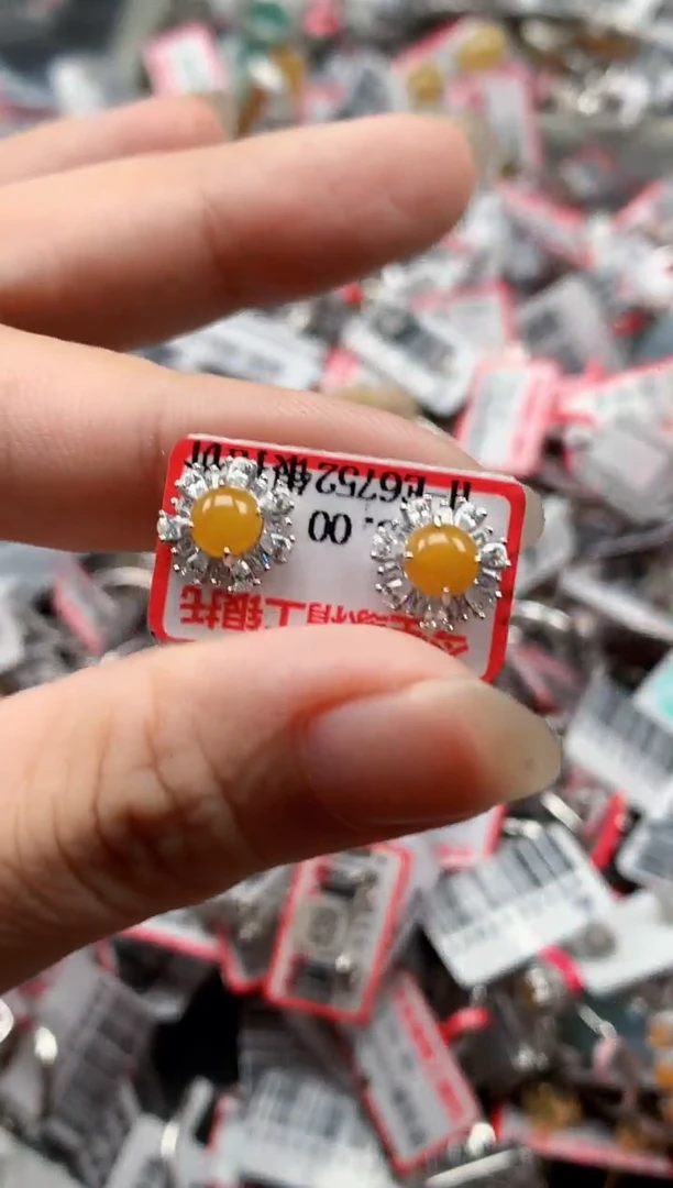 银S925镶嵌戒指翡翠天然A货缅甸翡翠