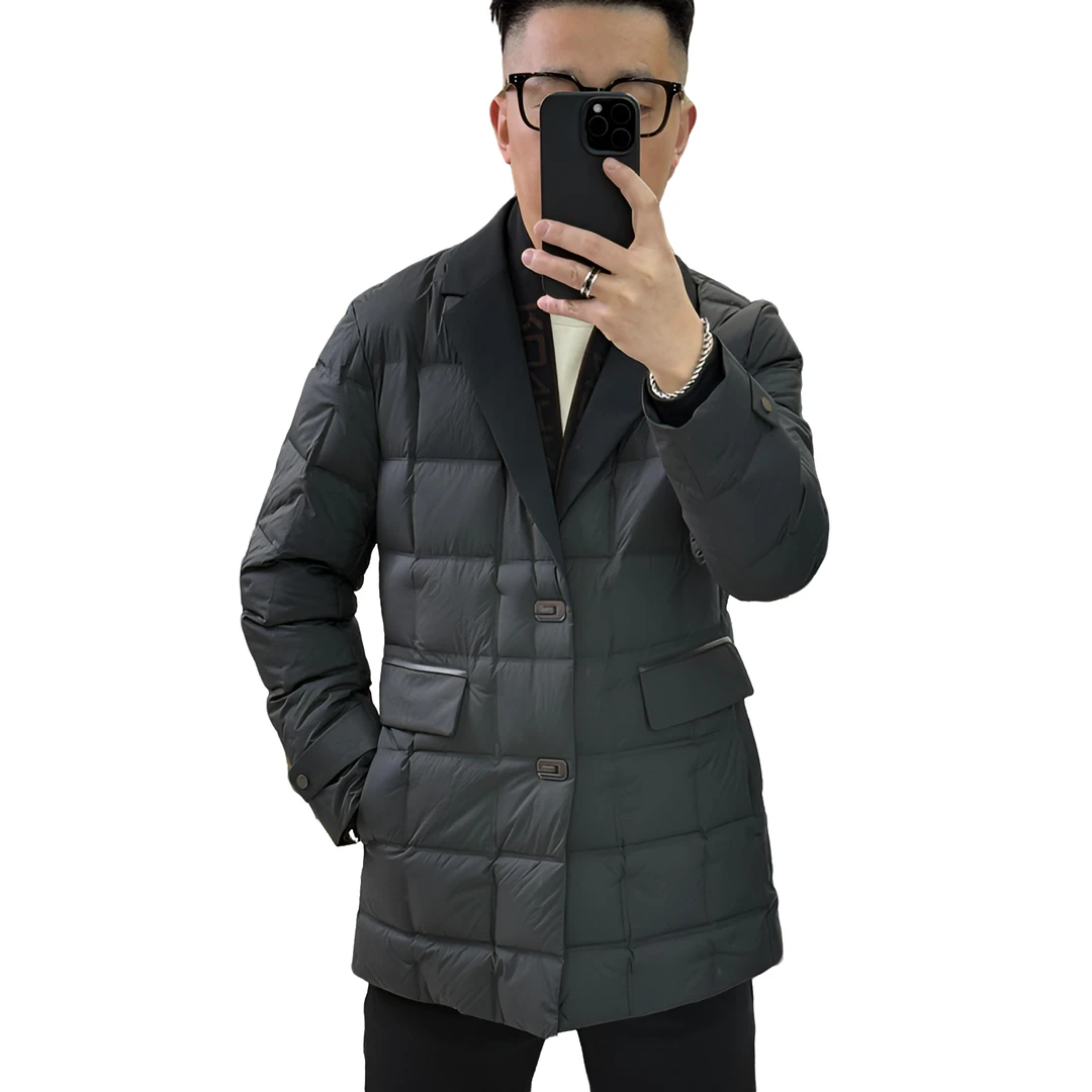 【BVCIGULM】男士中长款羽绒服系列8331绅士风高级感脱卸围巾气质型