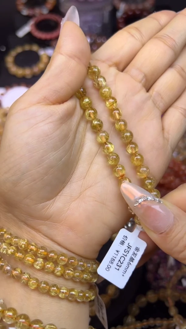 未镶嵌手串水晶金发晶6.7mm
