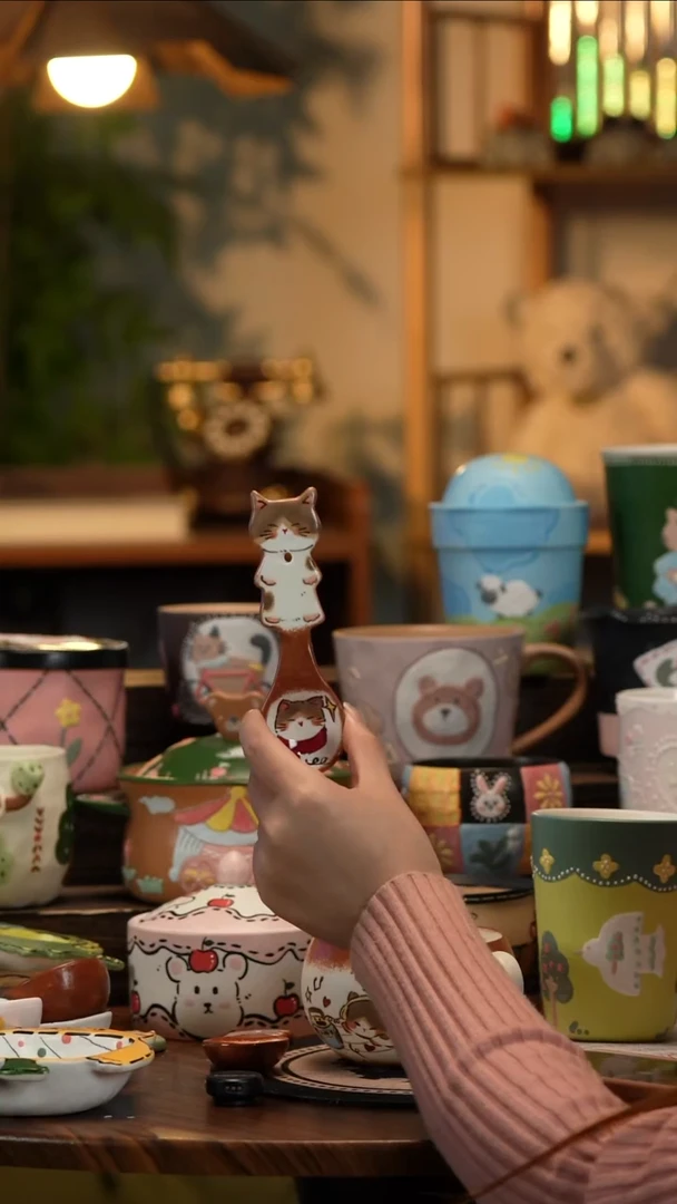 杯子瓷Y302手工手绘陶瓷