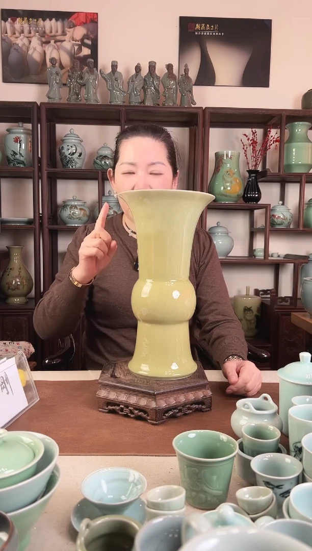 龙窑烧 窑变 花觚L