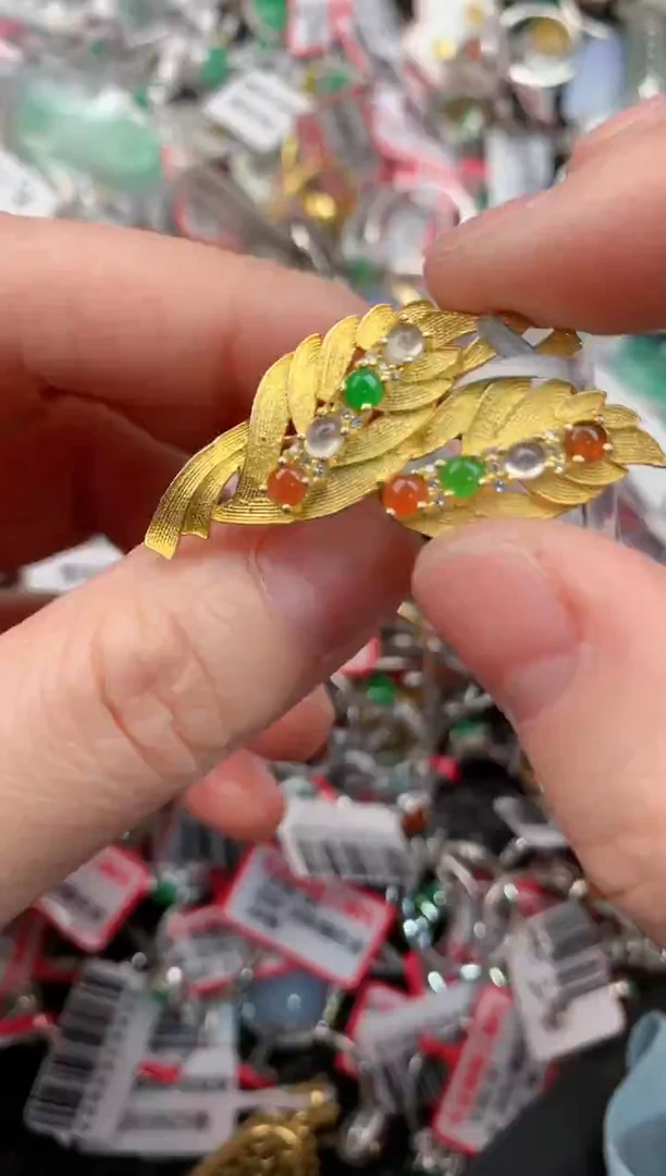 银S925镶嵌戒指翡翠222                9