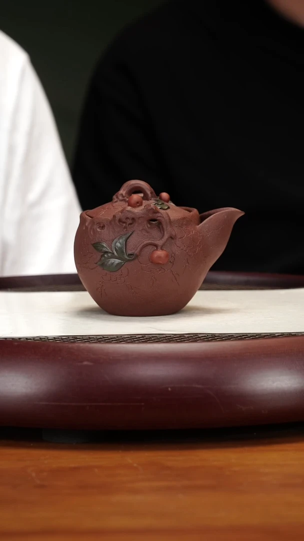 茶壶紫砂63GSB苹果手抓壶 160cc