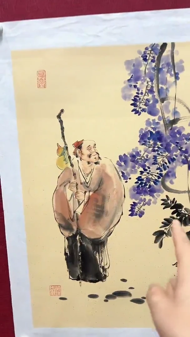 国画梅清绘画2.7pc高仕人物