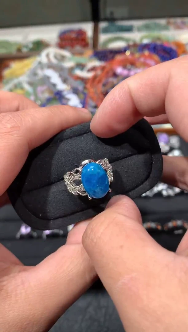 未镶嵌磷灰石戒指F143