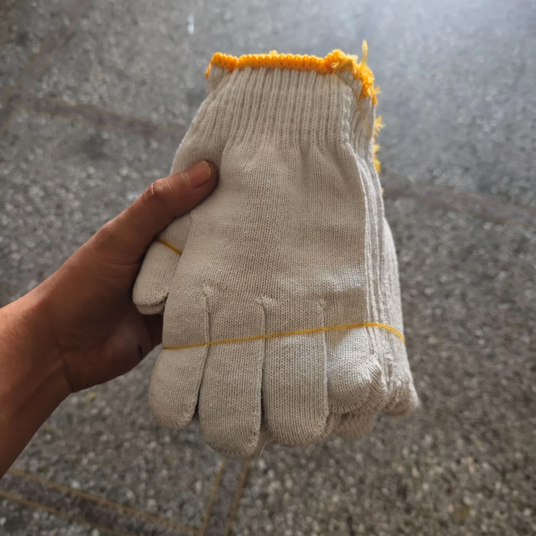 女士女工女性专用小号耐磨耐脏防滑厚款棉线劳保手套