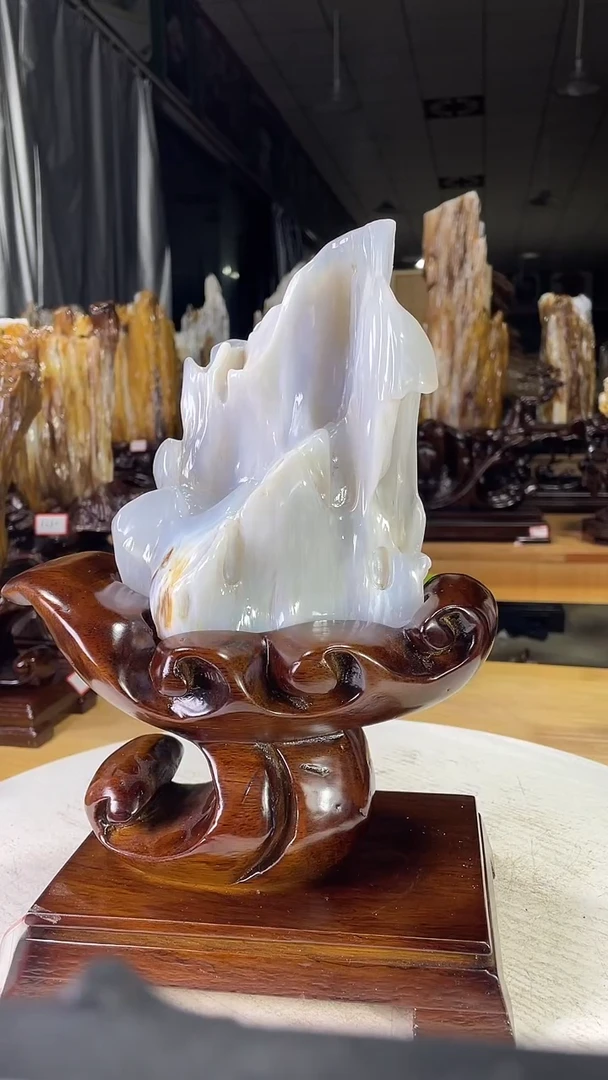 未镶嵌珠宝奇石硅化玉镇****饰368