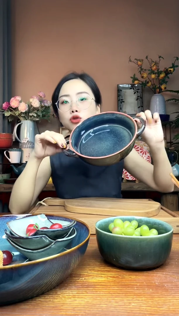 陶瓷8英寸双耳深汤盘