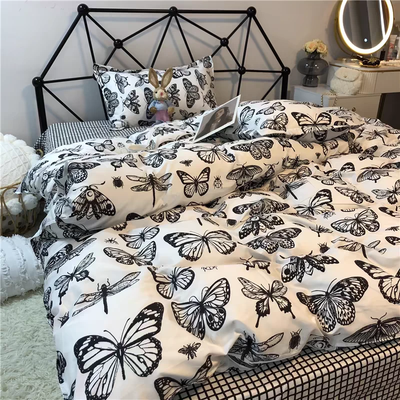 【A类斜纹水洗棉四件套】新疆发货保暖床上清新亲肤宿舍家用轻奢款