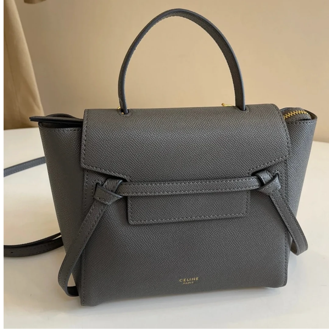 95新 Celine/思琳 蓝总专场/锡器灰鲶鱼 micro 斜挎包